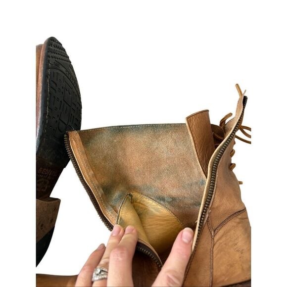 Bed Stu Cheshire Leather Boots size 8 Glove Lace Combat Boho - Picture 12 of 12